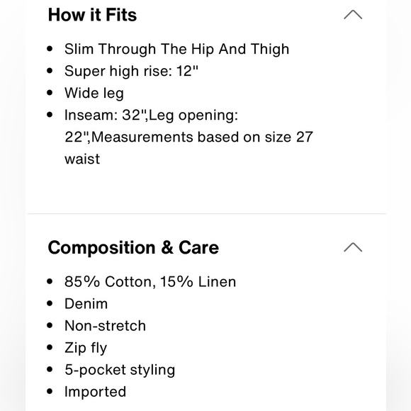 NWT Levi’s Ribcage Wide Leg Linen+ Denim Jeans - Picture 7 of 7